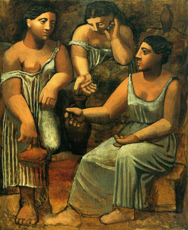 peinture: P Picasso:  trois femmes  au printemps  1921