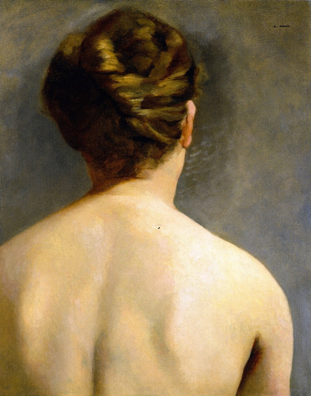 Éva Gonzalès (Artiste peintre impressionniste française, 1849 - 1883 ) Le chignon